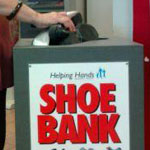 shoe bank donation barrell