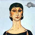 Roberto Montenegro. The First Lady, 1942. Oil on cardboard. 10-­‐3/4 x 14-1/8 in. Collection of Andrés Blaisten. Reproduced with the kind permission of Fundación Andrés Blaisten.