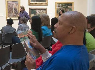 Bobby Jackson of Fort Worth at the Meadows Museum program for the sight impaired